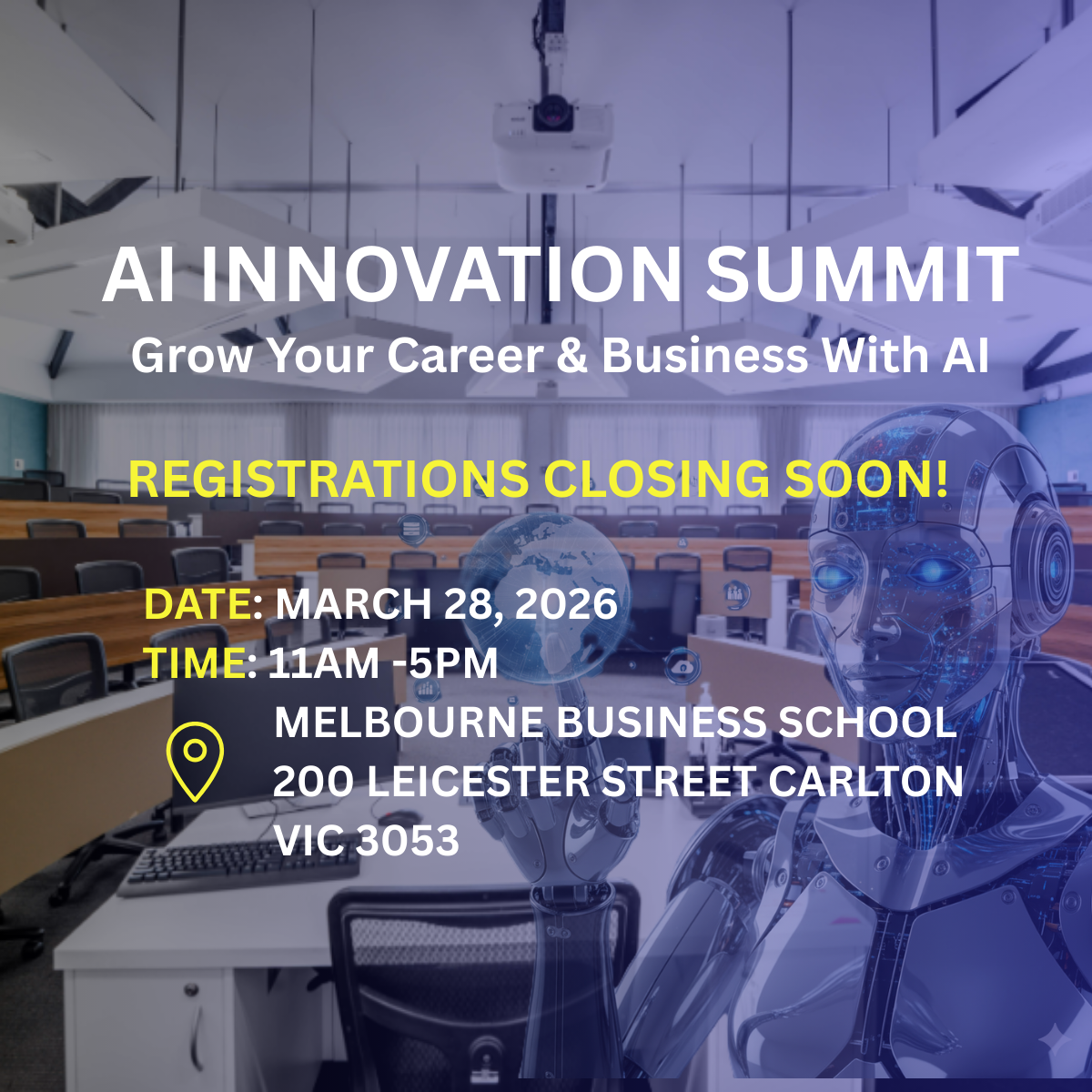 Grow Your Career & Business with AI — event flyer