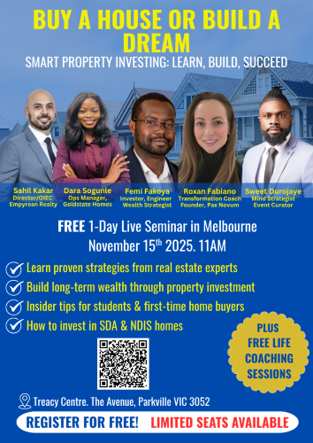 Buy a House or Build a Dream — event flyer